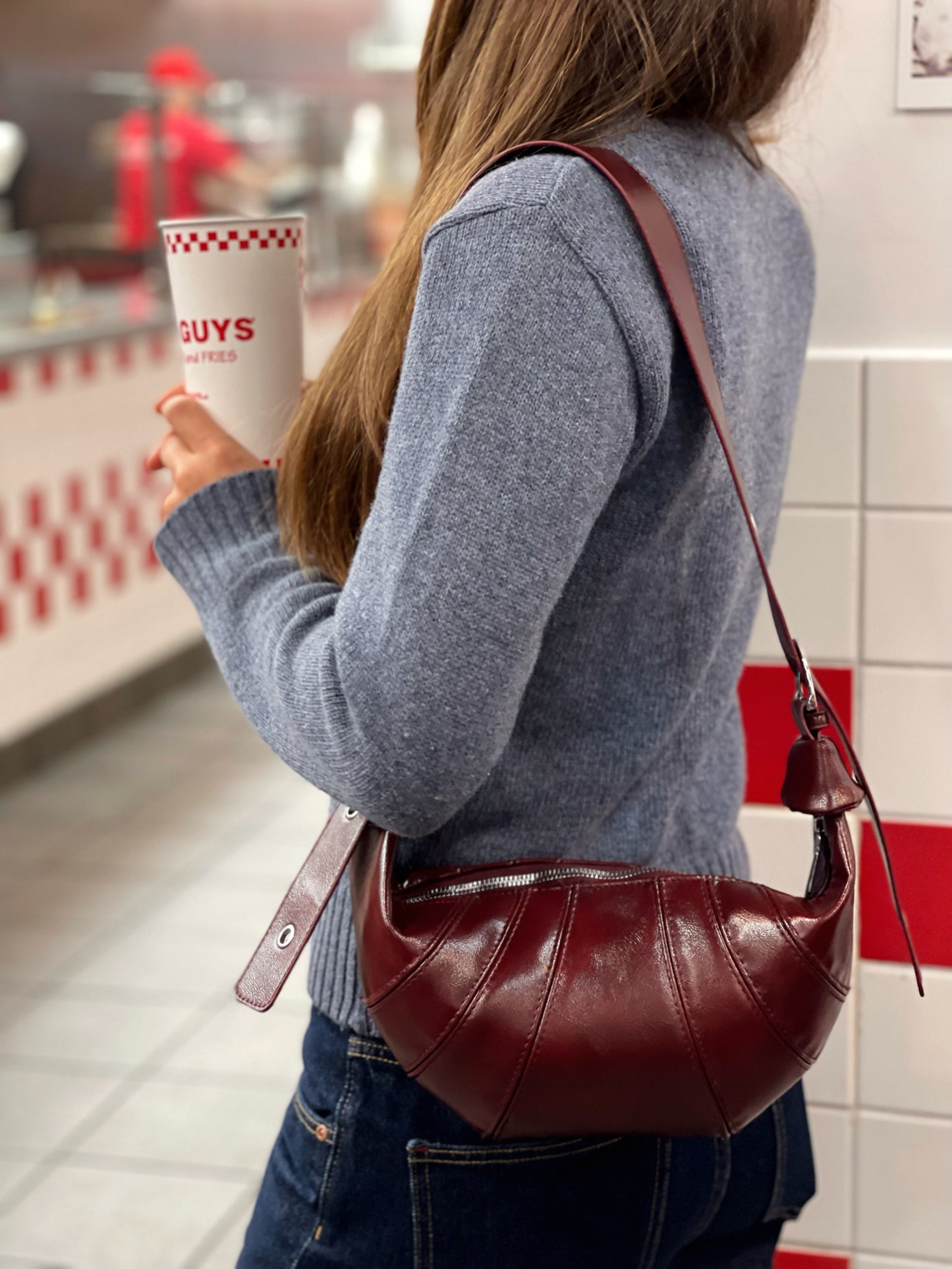 RED VELVET CROISSANT BAG