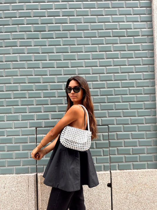 METALIC SILVER BAG